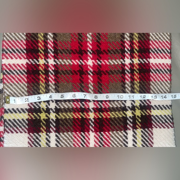 BURBERRY CASHMERE AND WOOL GIANT MULTI-COLOUR PLAID SCARF/SHAWL LARGE 15" X 76" - Picture 7 of 7